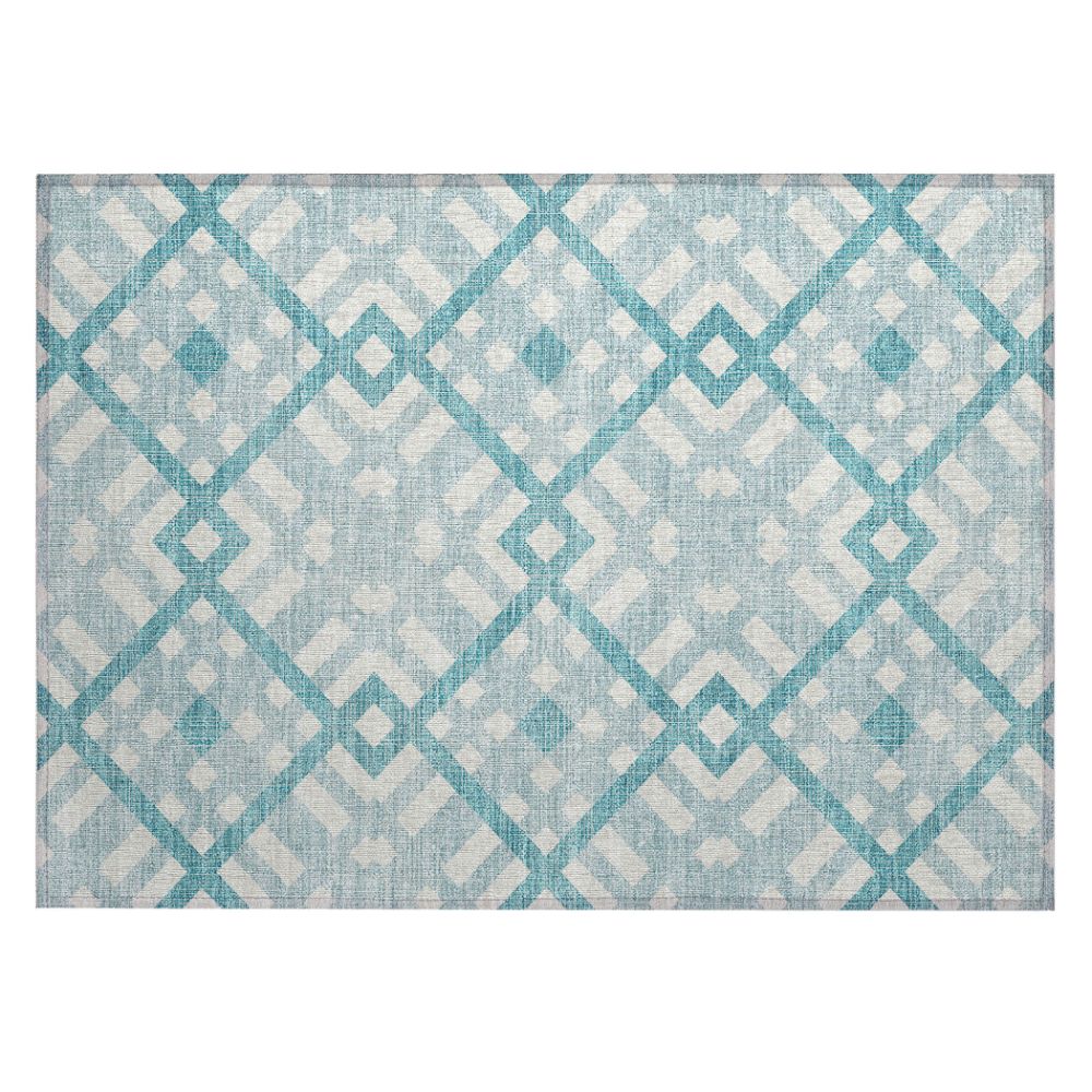 Addison Rugs ACN616 Machine Washable Indoor/Outdoor Chantille Teal 1