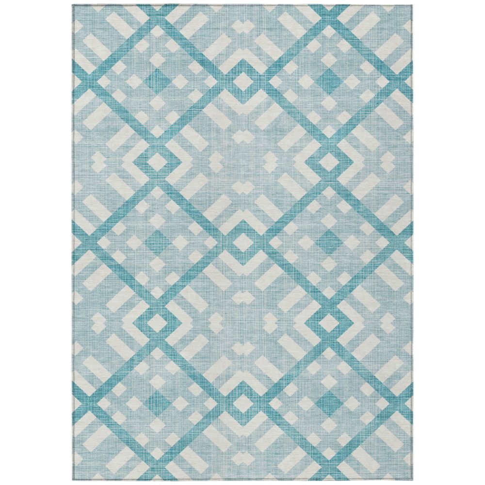 Addison Rugs ACN616 Machine Washable Indoor/Outdoor Chantille Teal 10