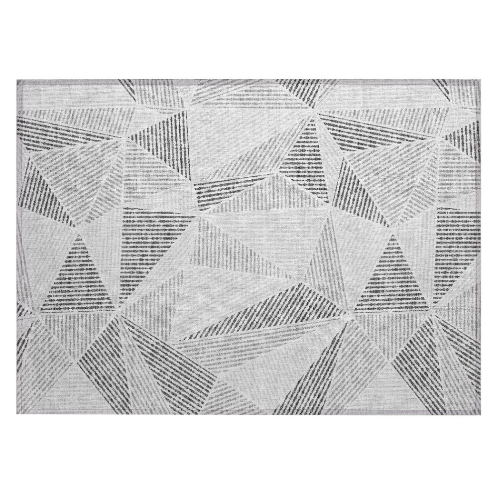 Addison Rugs ACN618 Machine Washable Indoor/Outdoor Chantille Gray 1