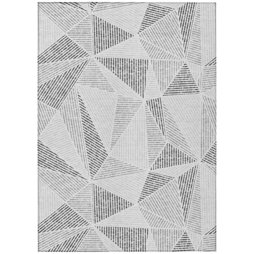 Addison Rugs ACN618 Machine Washable Indoor/Outdoor Chantille Gray 10