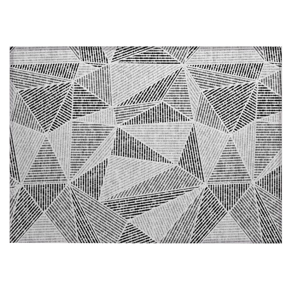 Addison Rugs ACN618 Machine Washable Indoor/Outdoor Chantille Pewter 1