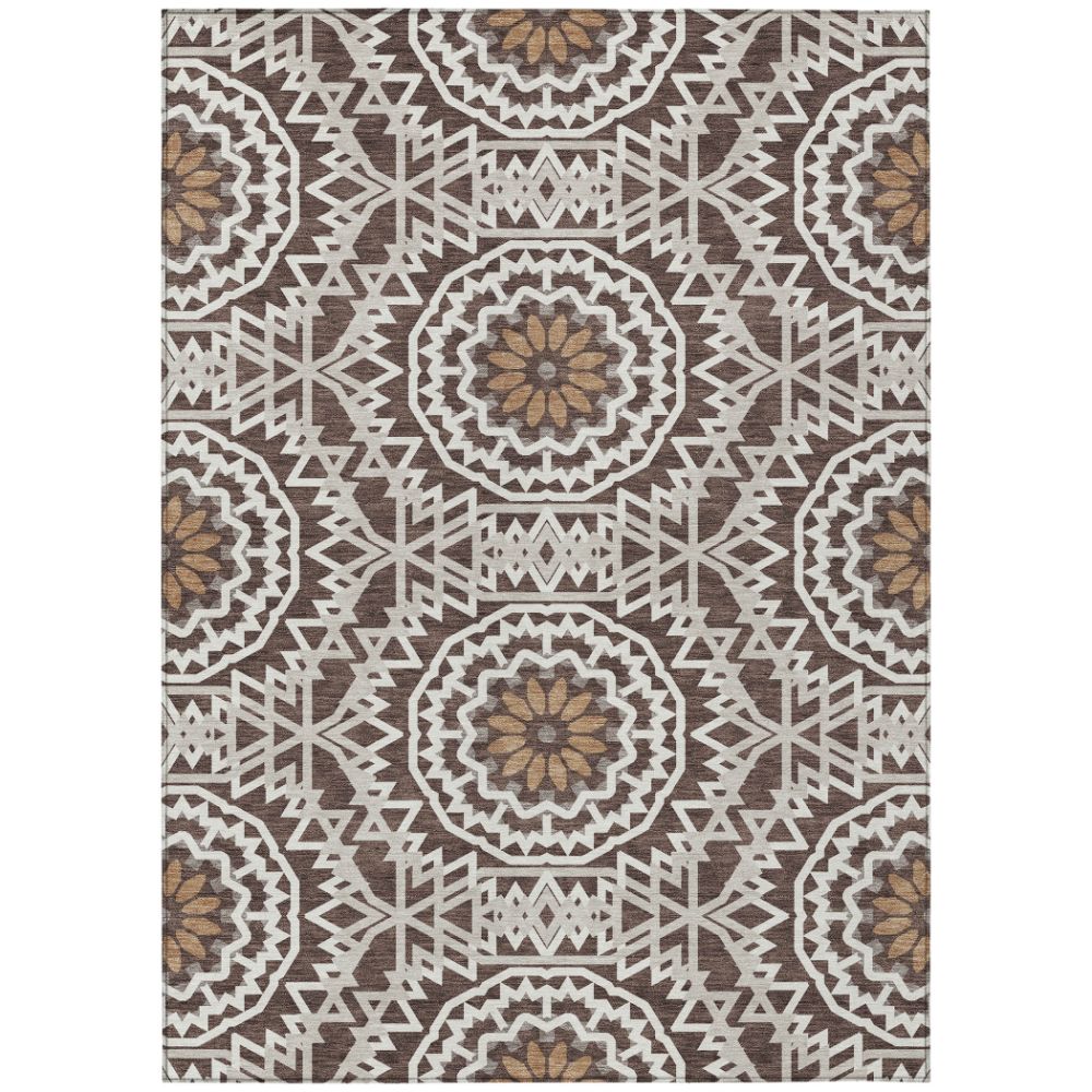 Addison Rugs ACN619 Machine Washable Indoor/Outdoor Chantille Chocolate 5