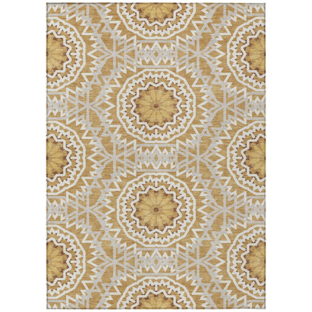 Addison Rugs ACN619 Machine Washable Indoor/Outdoor Chantille Gold 10