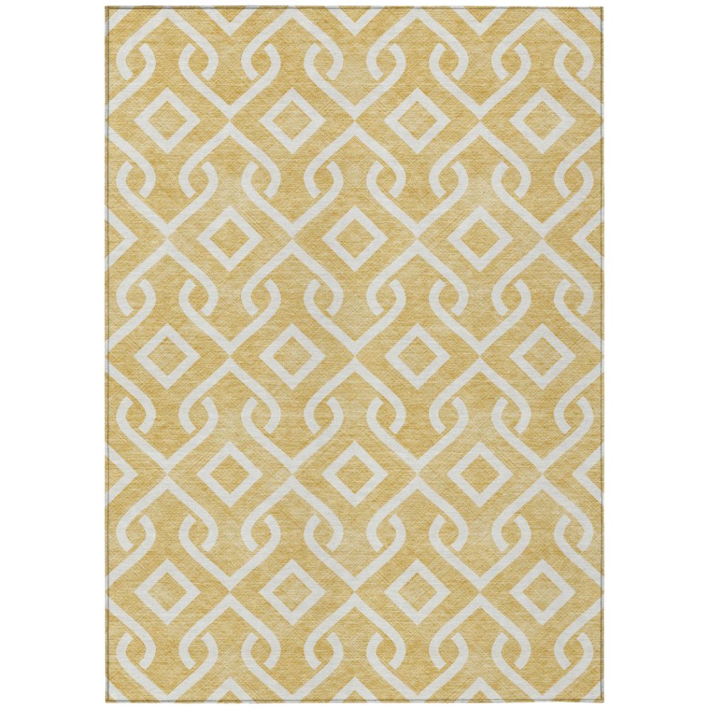 Addison Rugs ACN621 Machine Washable Indoor/Outdoor Chantille Gold 10