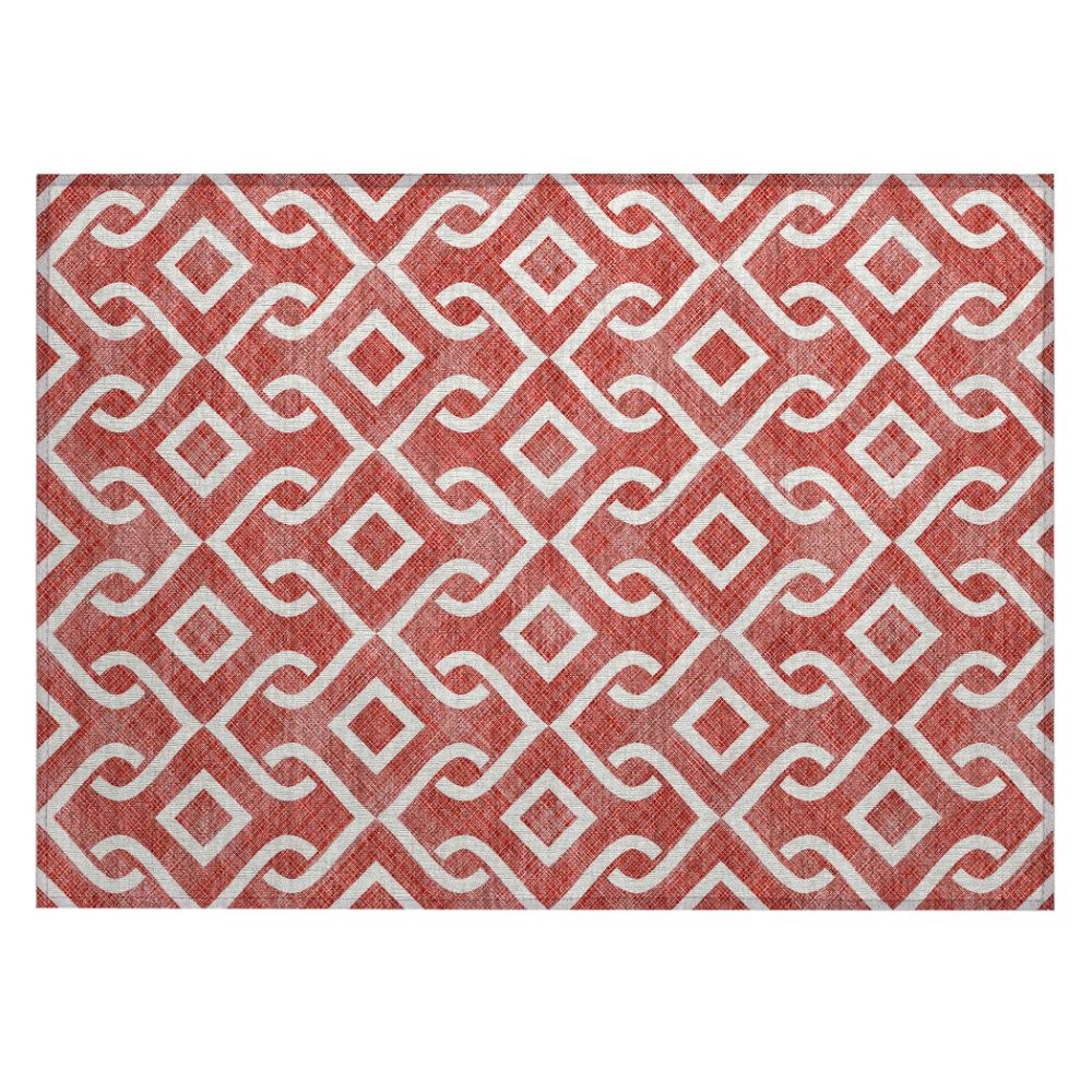 Addison Rugs ACN621 Machine Washable Indoor/Outdoor Chantille Red 1