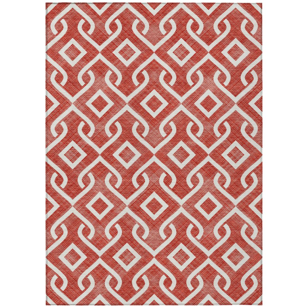 Addison Rugs ACN621 Machine Washable Indoor/Outdoor Chantille Red 10