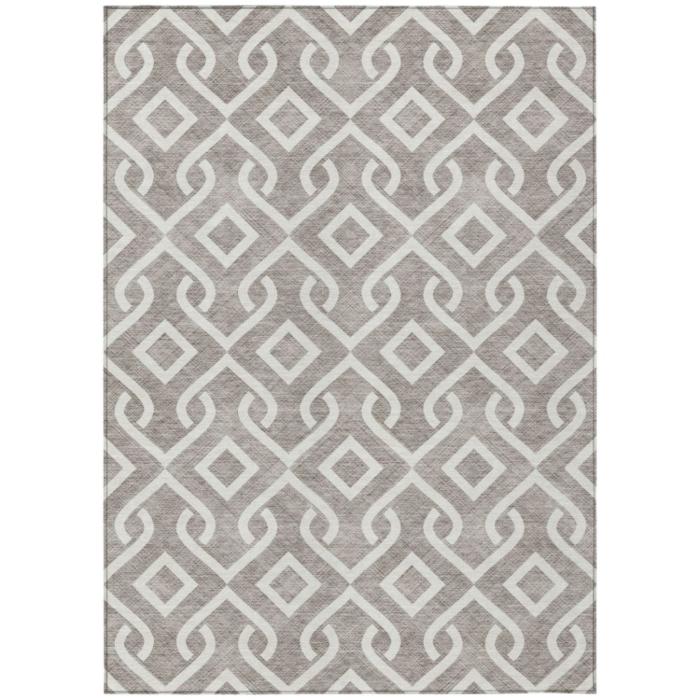 Addison Rugs ACN621 Machine Washable Indoor/Outdoor Chantille Taupe 10