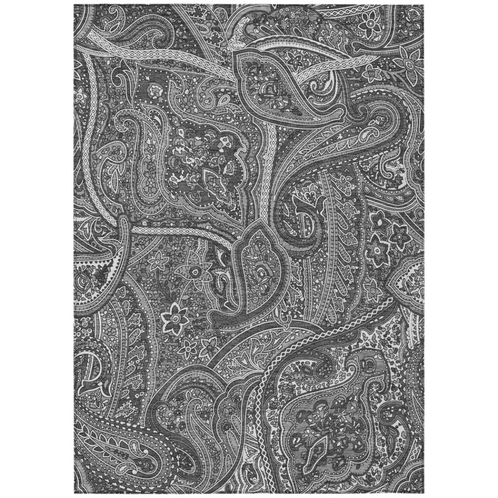 Addison Rugs ACN623 Machine Washable Indoor/Outdoor Chantille Gray 5