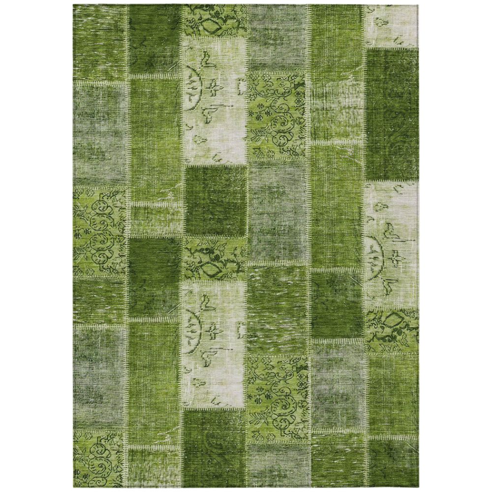 Addison Rugs ACN631 Machine Washable Indoor/Outdoor Chantille Olive 10