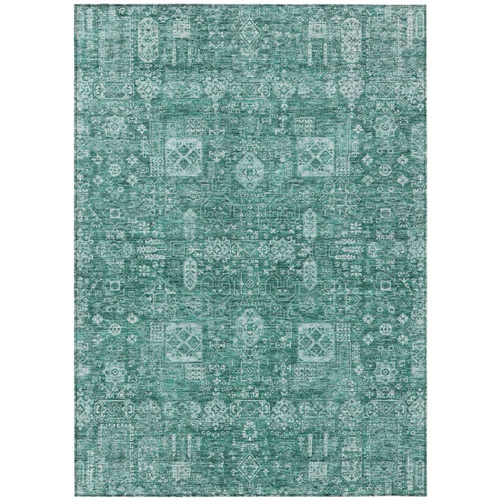 Addison Rugs ACN637 Machine Washable Indoor/Outdoor Chantille Teal 5