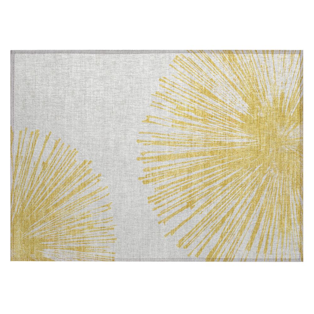 Addison Rugs ACN642 Machine Washable Indoor/Outdoor Chantille Gold 1