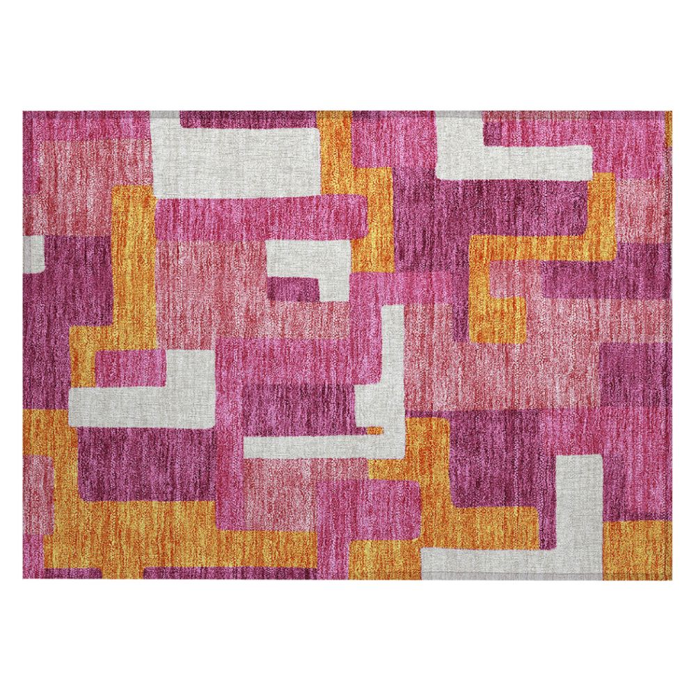 Dalyn Rugs ACN955 Machine Washable Indoor/Outdoor Chantille ACN955 Pink 1