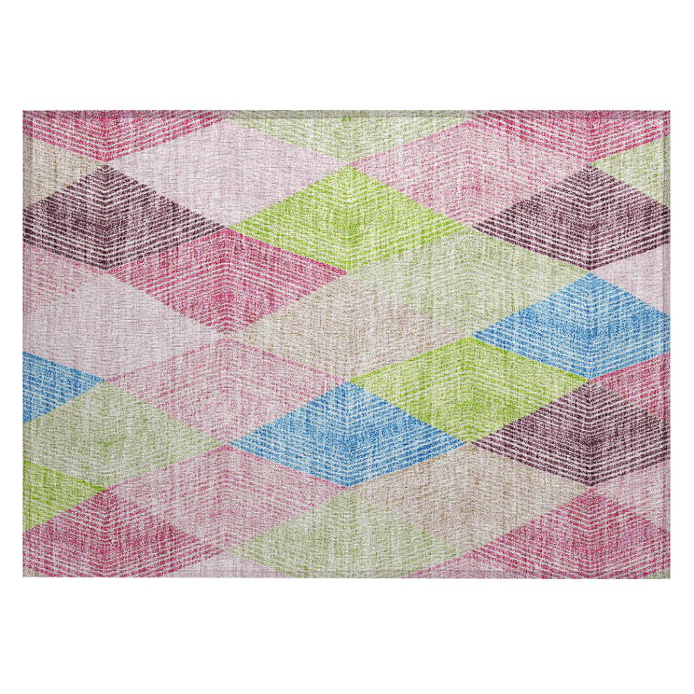Dalyn Rugs ACN962 Machine Washable Indoor/Outdoor Chantille ACN962 Pink 1