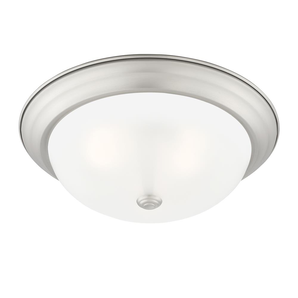 Designers fountain 1257L-PW-W Deco Flushmount Collection 3 Light Flushmount 15.25"W 5.25"H in Pewter Finish