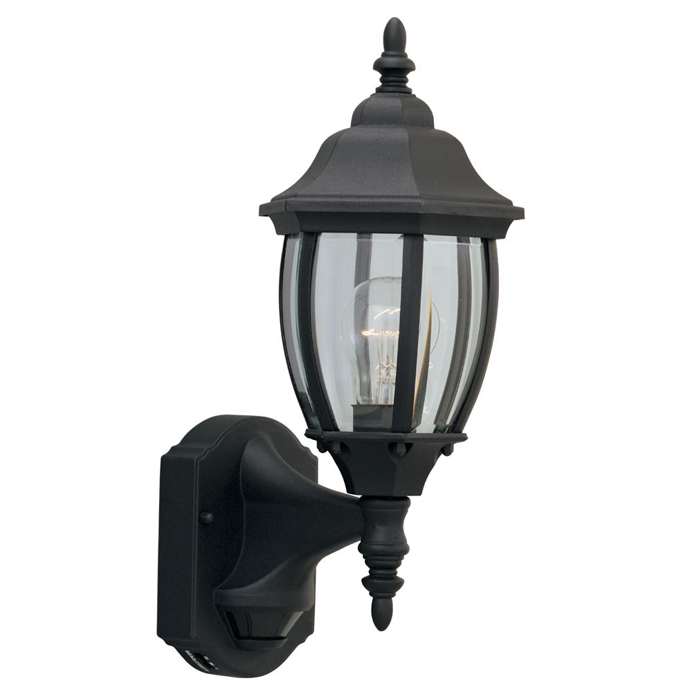 Designers Fountain 2420MD-BK 6 1/4" Wall Lantern MD in Black with Motion Detector