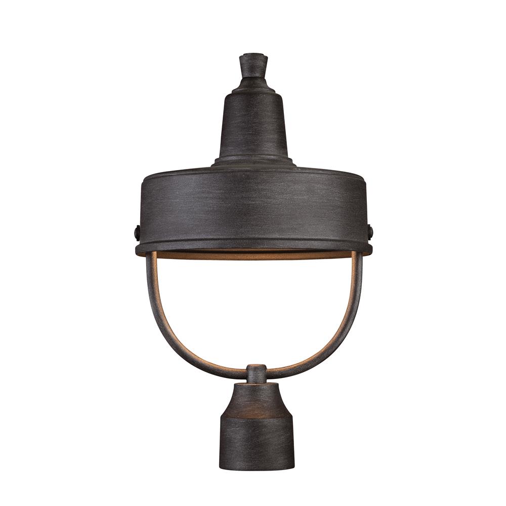 Designers Fountain 33146-WP Portland-DS 1 Light 11" Post Lantern in Weathered Pewter