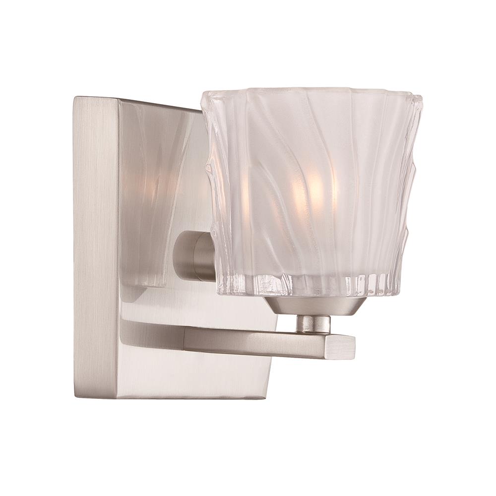 Designers Fountain 68101-SP Volare 1 Light Wall Sconce in Satin Platinum