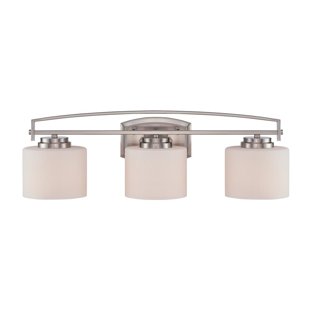 Designers Fountain 86203-SP Axel 3 Light Vanity Light Bar in Satin Platinum