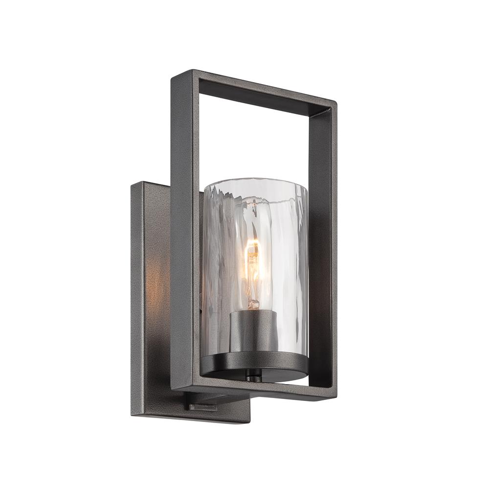 Designers Fountain 86501-CHA Elements 1 Light Wall Sconce in Charcoal