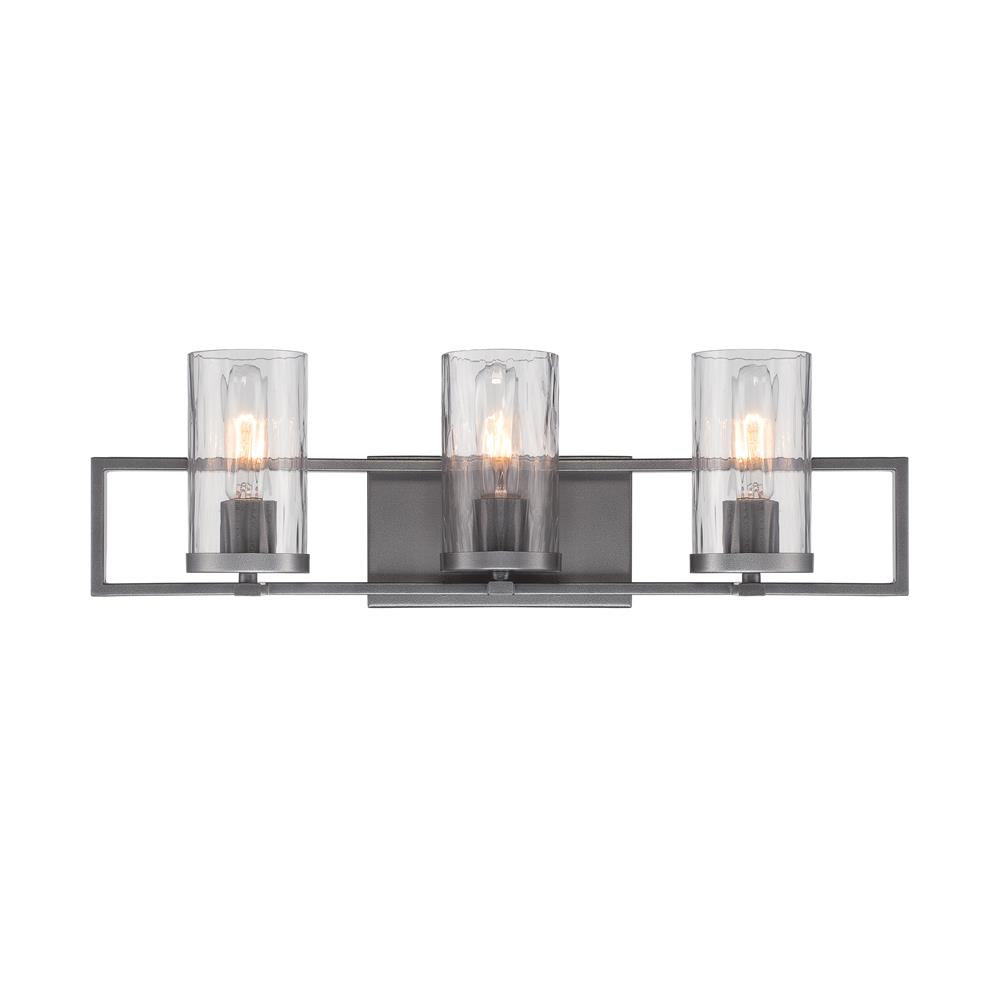 Designers Fountain 86503-CHA Elements 3 Light Vanity Light Bar in Charcoal