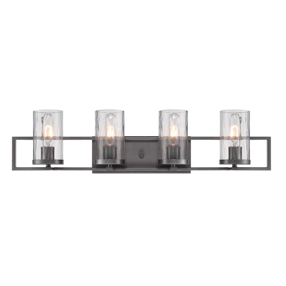 Designers Fountain 86504-CHA Elements 4 Light Vanity Light Bar in Charcoal