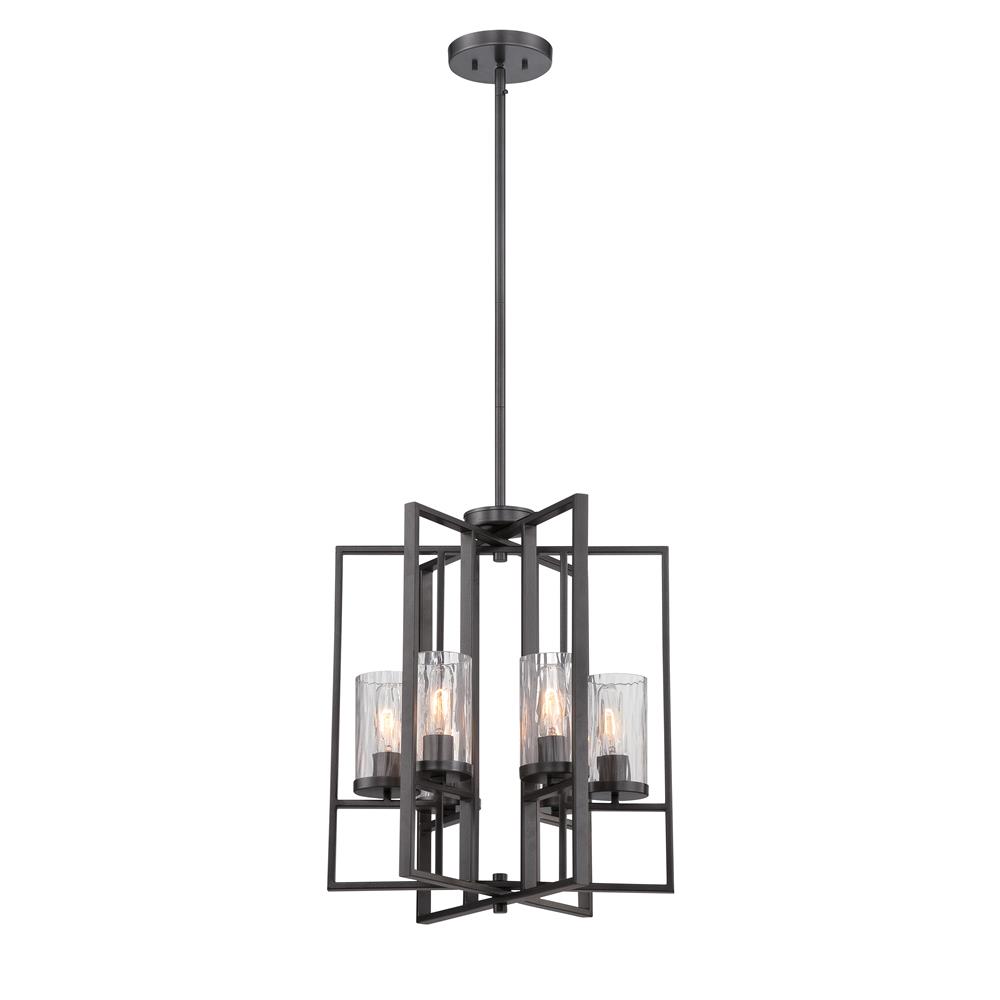 Designers Fountain 86556-CHA Elements 4 Light Foyer in Charcoal