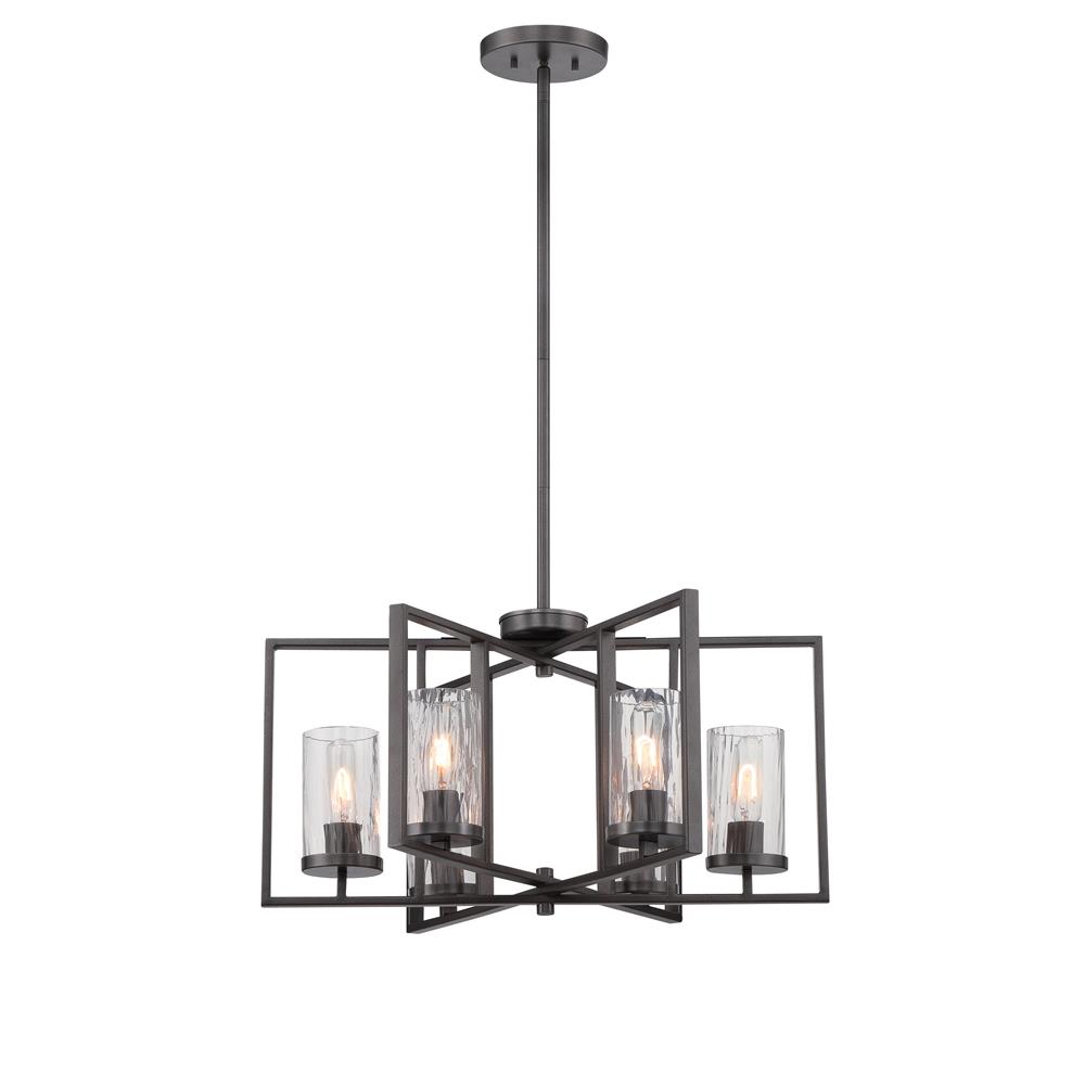 Designers Fountain 86586-CHA Elements 6 Light Chandelier in Charcoal