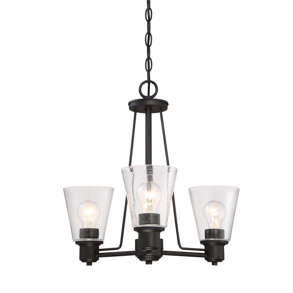 Designers Fountain 88083-ORB Printers Row 3 Light Chandelier in Oil Rubbed Bronze