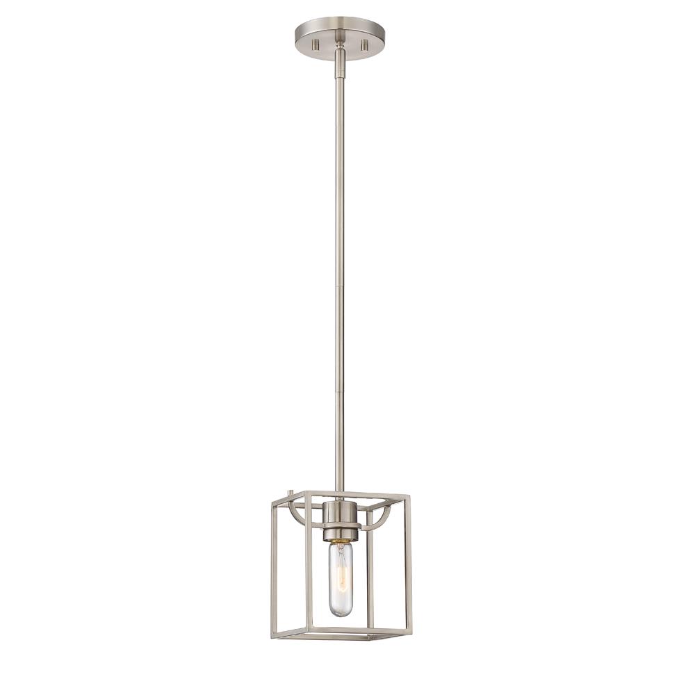 Designers Fountain 88430-SP Uptown 1light Mini-Pendant  in Satin Platinum