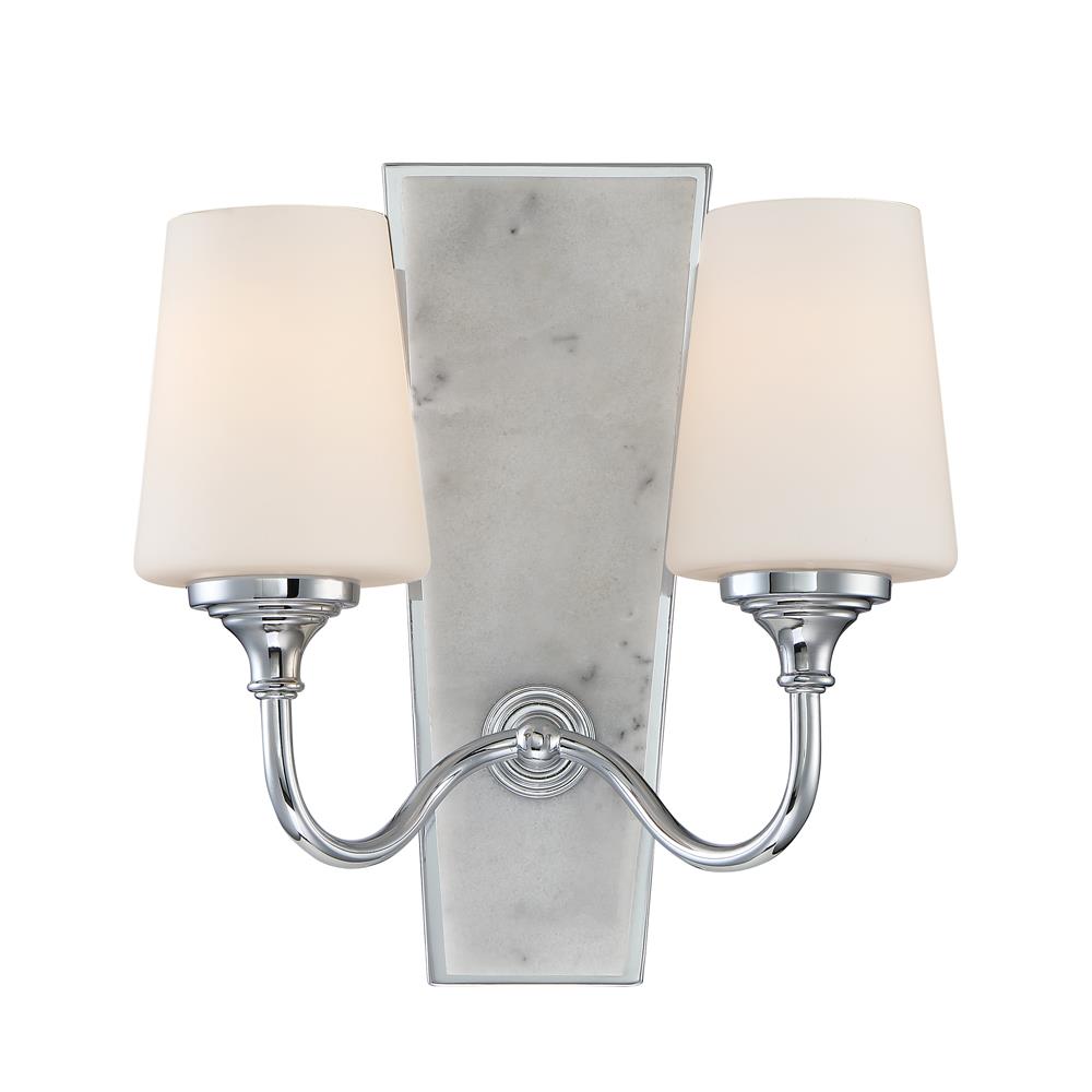 Designers Fountain 88702-CH Lusso 2 light Wall Sconce  in Chrome