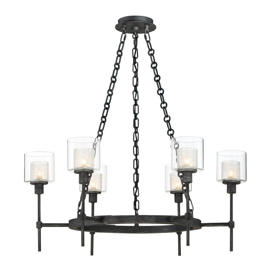 Designers Fountain 89186-WP 6 Light Candle Chandelier