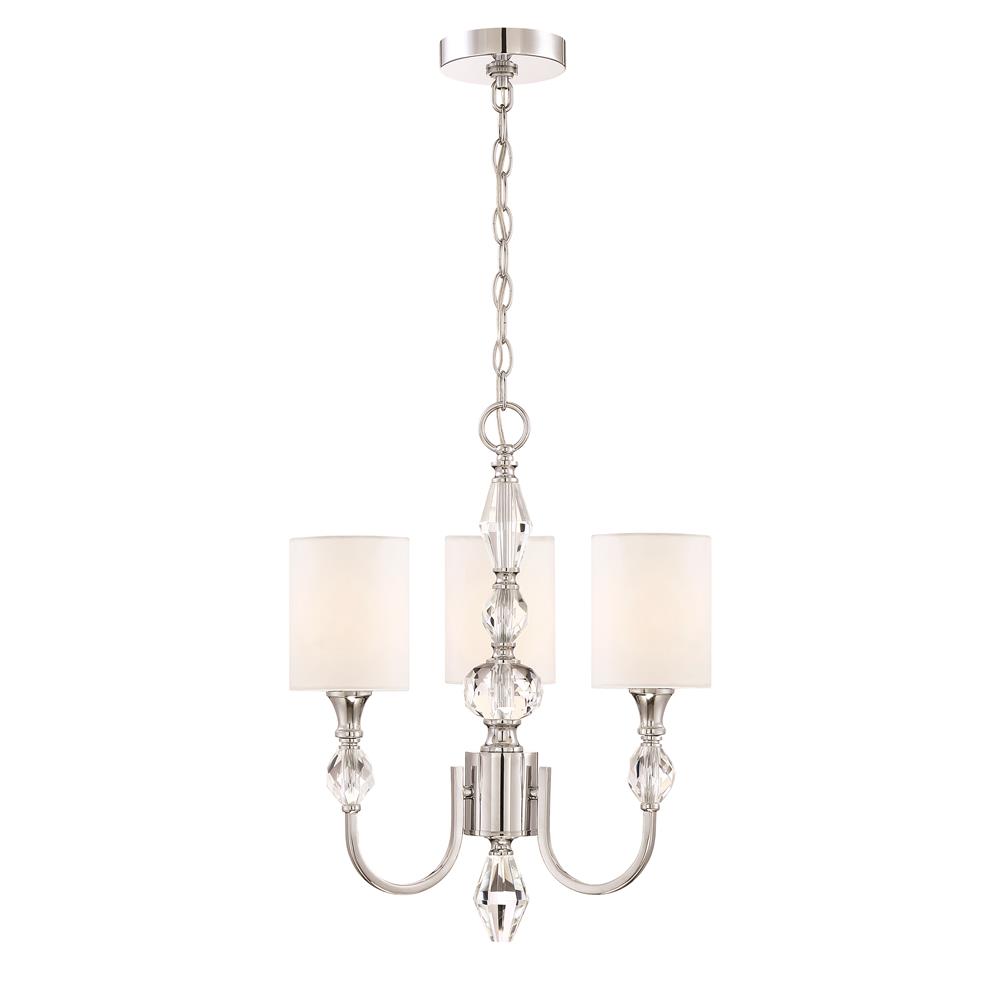 Designers Fountain 89983-CH Evi 3 Light Chandelier in Chrome