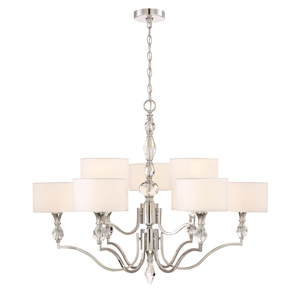 Designers Fountain 89989-CH Evi 9 Light Chandelier in Chrome