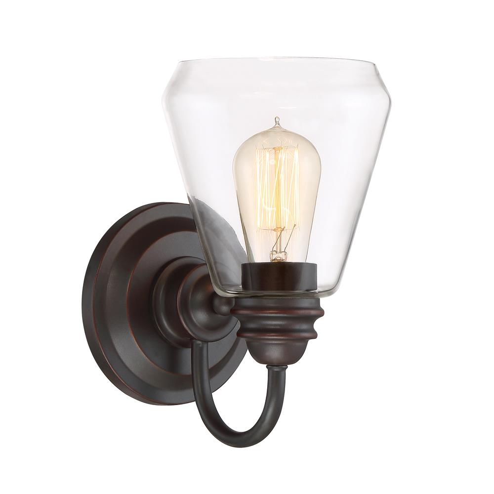 Designers Fountain 90201-SB Foundry  1 Light Wall Sconce in Satin Bronze