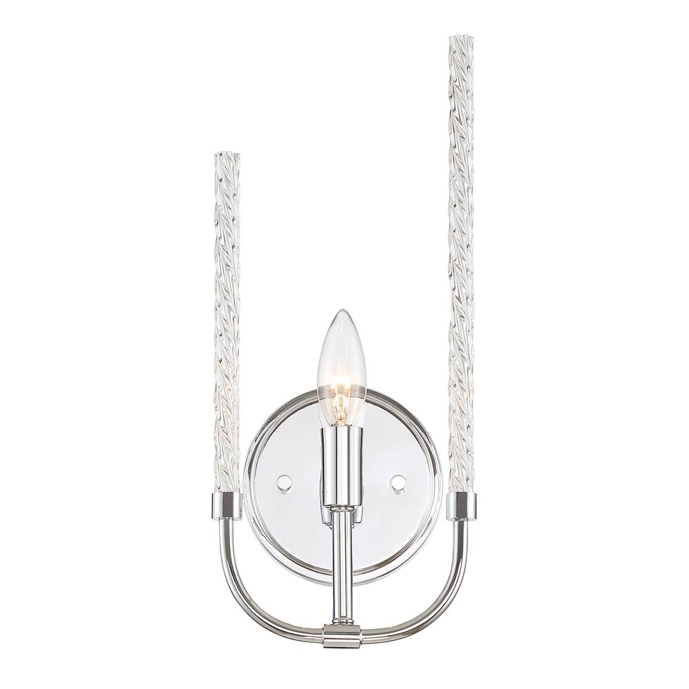 Designers fountain 91701-CH Laretto Collection 1 Light Wall Sconce 6.25"W 14.75"H in Chrome Finish