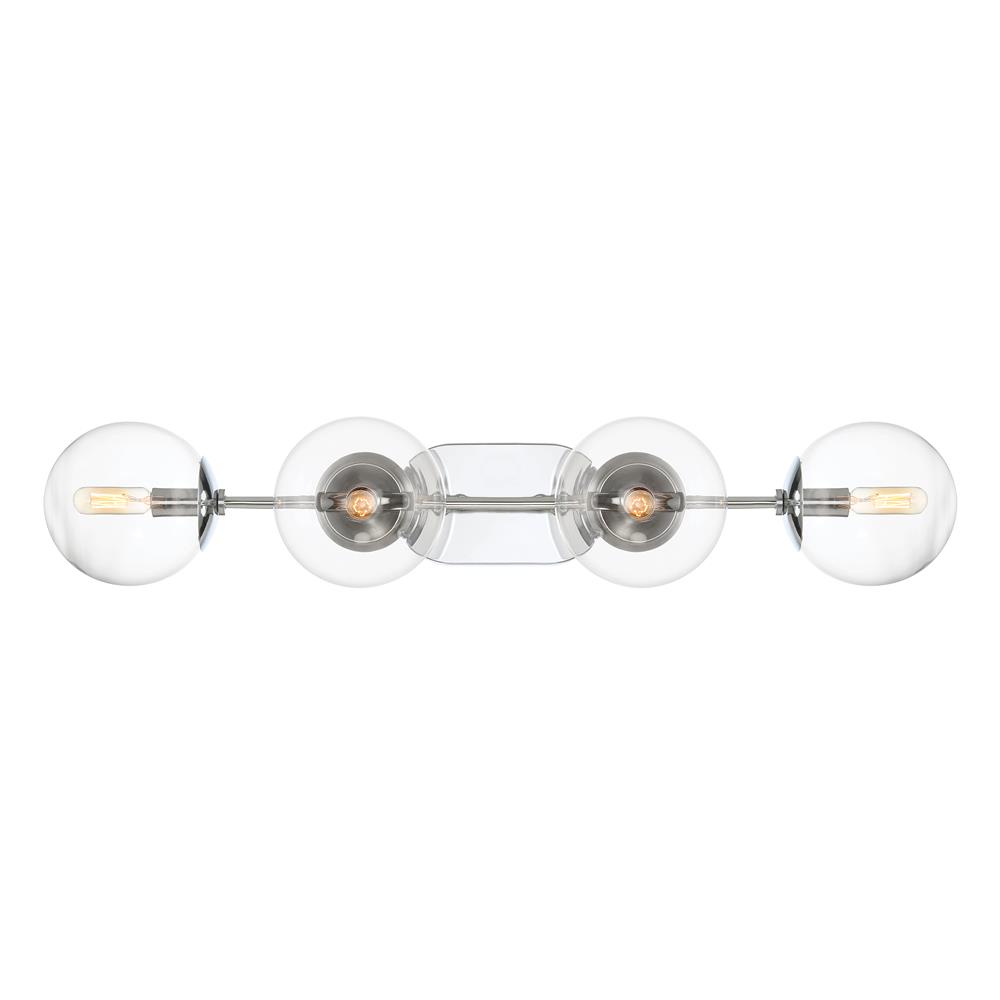 Designers fountain 92004-CH Welton Collection 4 Light Bath Bar 32"W 6"H in Chrome Finish
