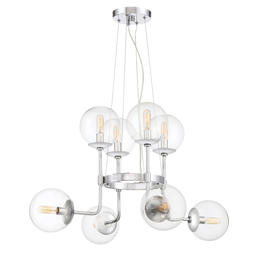 Designers fountain 92088-CH Welton Collection 8 Light Chandelier 30"W 18"H in Chrome Finish
