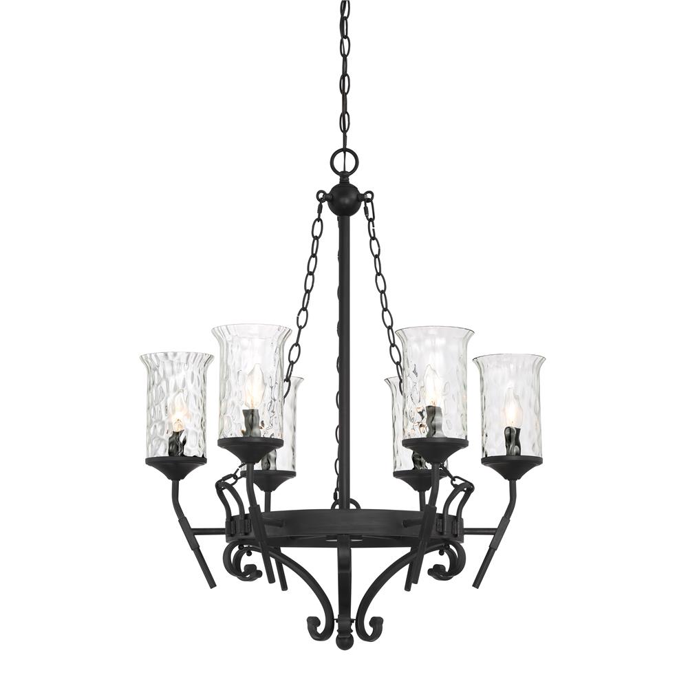 Designers fountain 92386-NI Amilla Collection 6 Light Chandelier 27.50"W 11.75"H in Natural Iron Finish