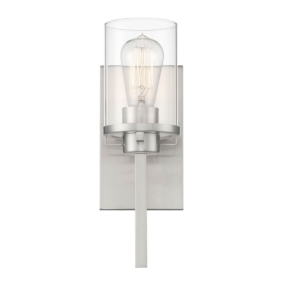 Designers Fountain 93301-BN Jedrek 1 Light Wall Sconce in Brushed Nickel 