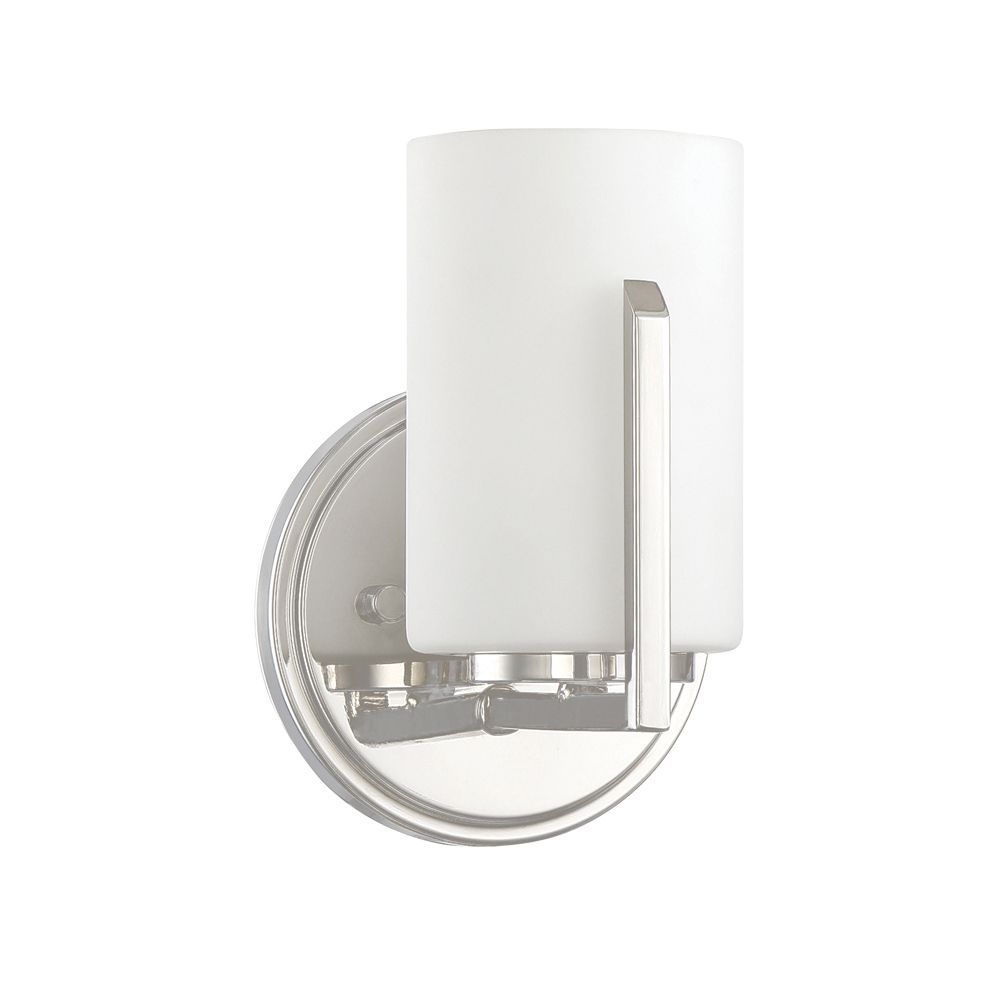 Designers Fountain 93901-PN Elara Collection - 1 Light - Wall Sconce - 5.25"W - 7"H - Polished Nickel Finish
