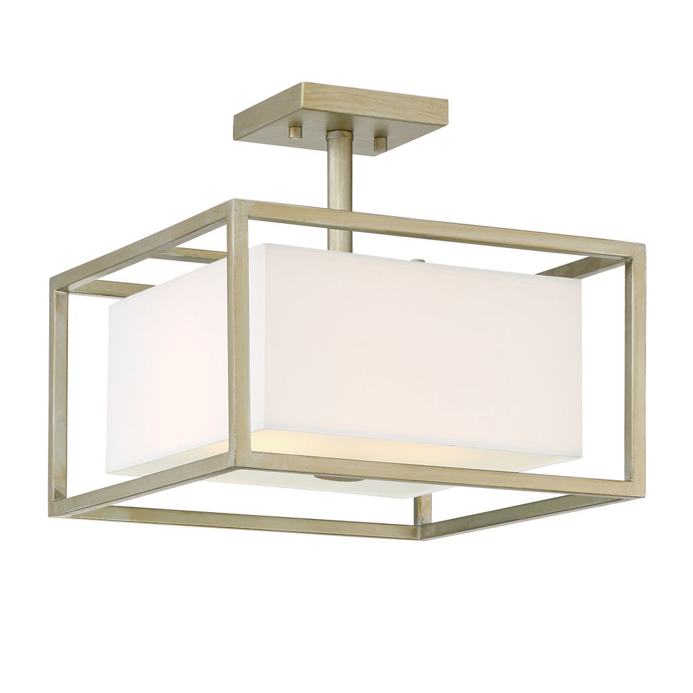 Designers Fountain 94111-SG Chloie Collection - 2 Light - Semi-Flush - 13"W - 12.25"H - Sterling Gold Finish