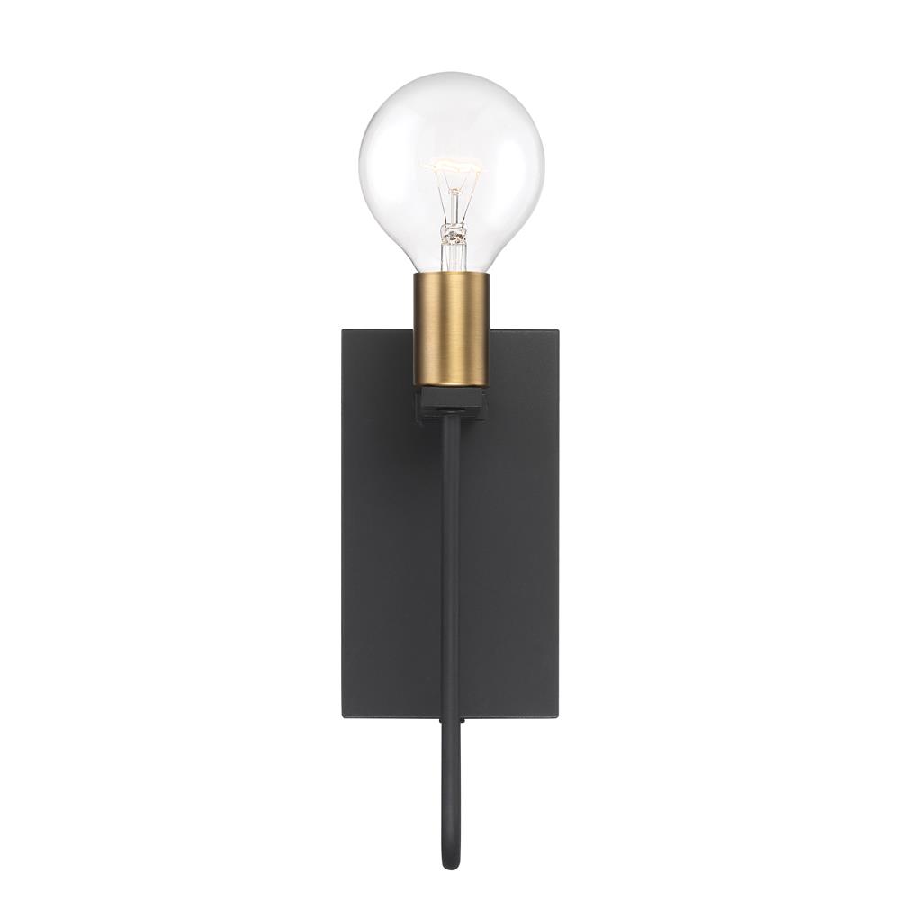 Designers fountain 94201-BK Ravella Collection 1 Light Wall Sconce 4.5"W 12"H in Black Finish
