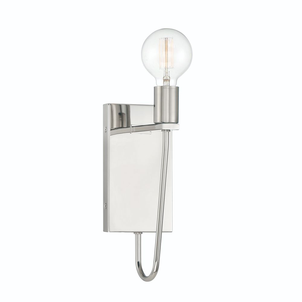 Designers Fountain 94201-PN Ravella 1 Light Wall Sconce in Polished Nickel