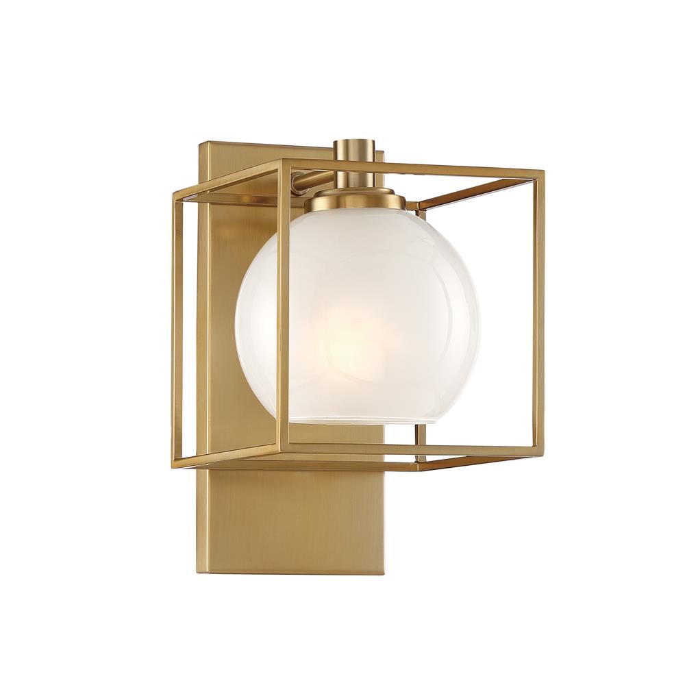 Designers fountain 94501-BG Cowen Collection 1 Light Wall Sconce 6.75"W 10.5"H in Brushed Gold Finish