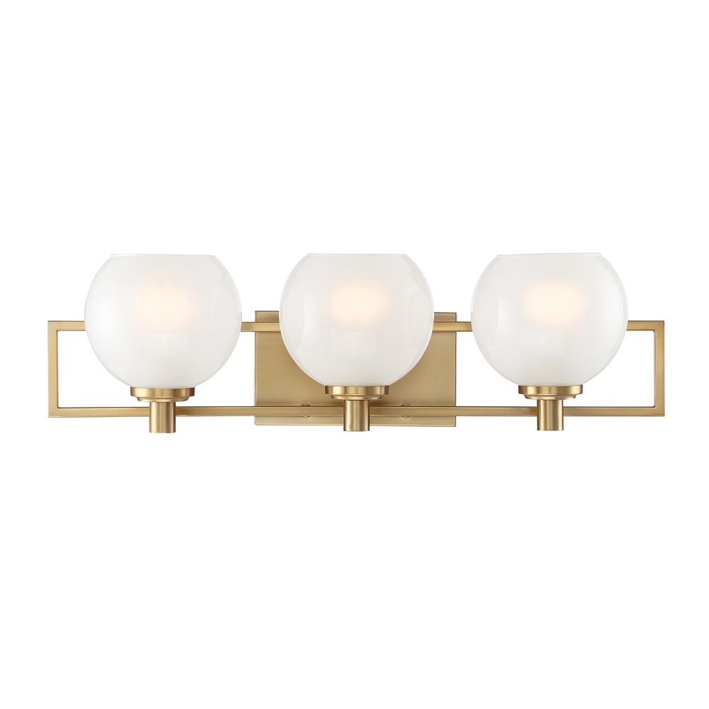 Designers fountain 94503-BG Cowen Collection 3 Light Bath Bar 24"W 6.75"H in Brushed Gold Finish