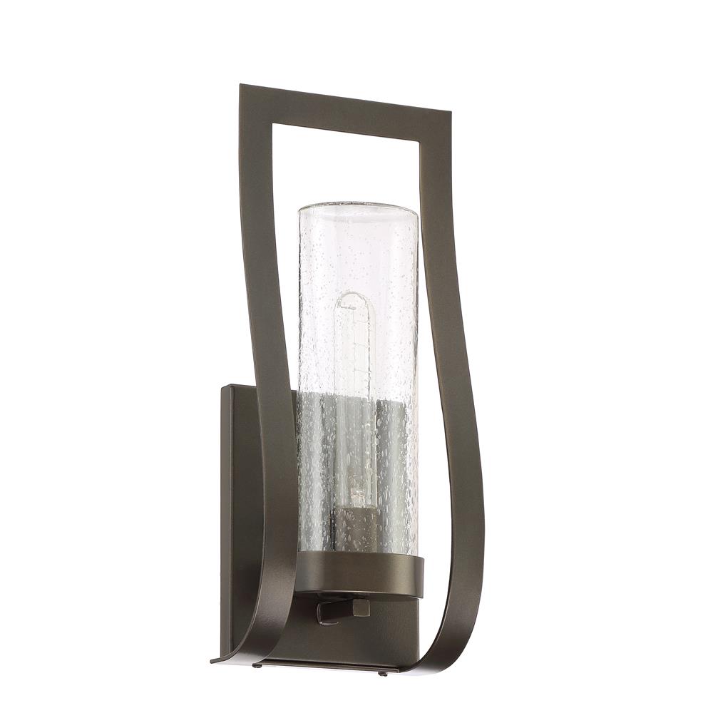 Designers fountain 94892-BNB Weaver Collection 1 Light Wall Lantern 6.5"W 16"H in Burnished Bronze Finish
