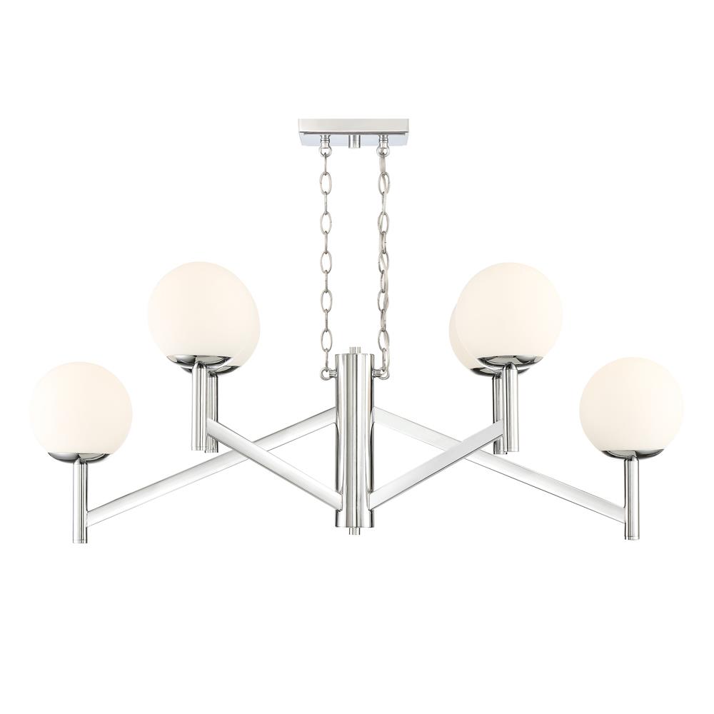 Designers fountain 95138-CH Kelvin Collection 1 Light Island 42"W 15.625"H in Chrome Finish