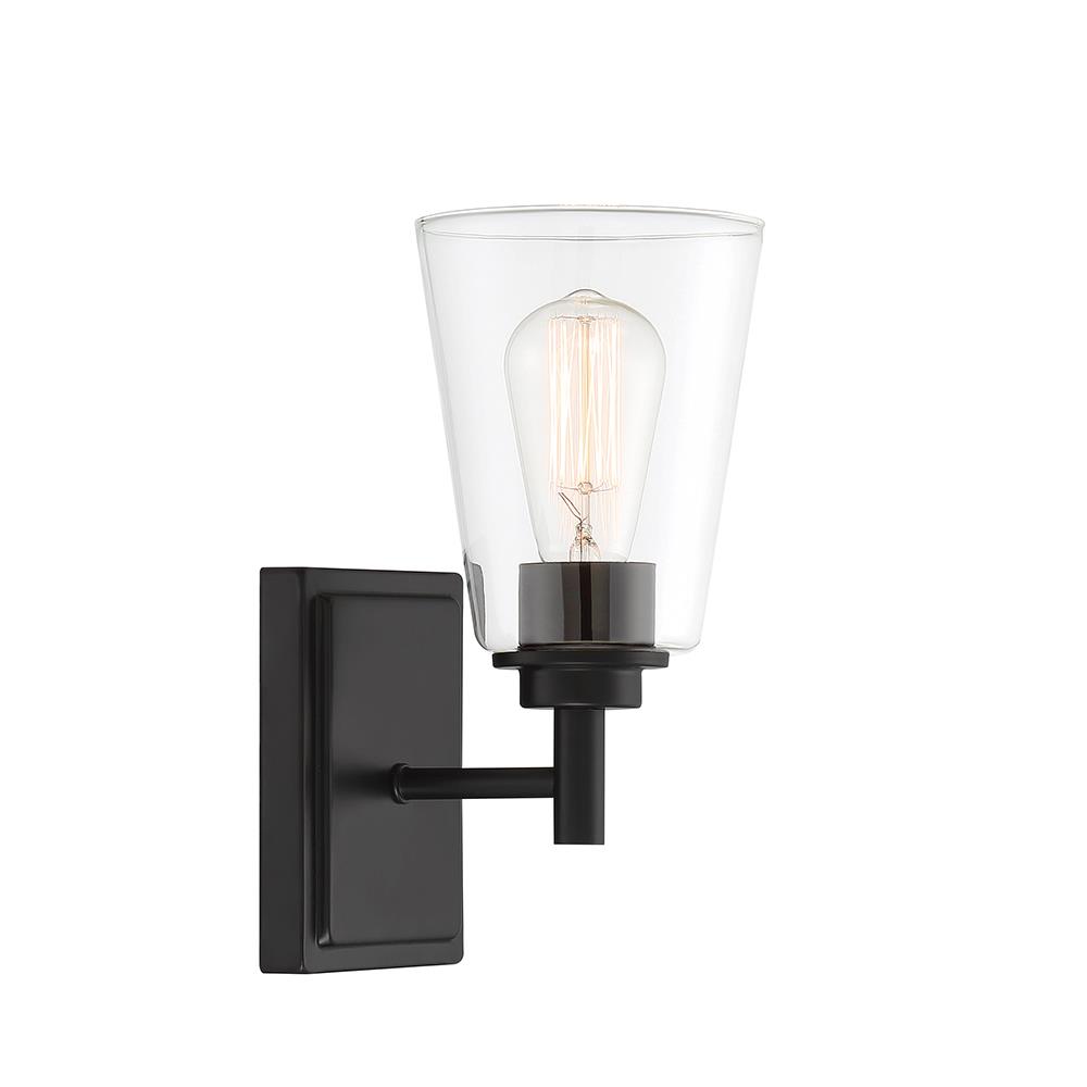 Designers Fountain 95701-MB Westin 1 Light Wall Sconce in Matte Black