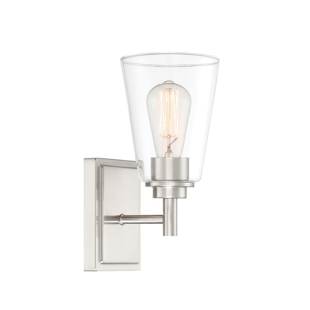 Designers Fountain 95701-SP Westin 1 Light Wall Sconce in Satin Platinum