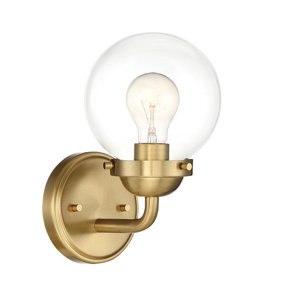 Designers Fountain 95901-BG Knoll 1 Light Wall Sconce in Brushed Gold